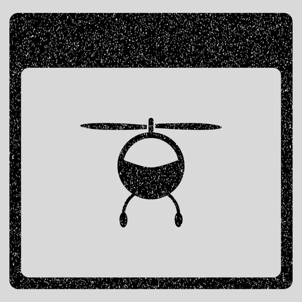 Helikopter takvim sayfası grenli doku simgesi