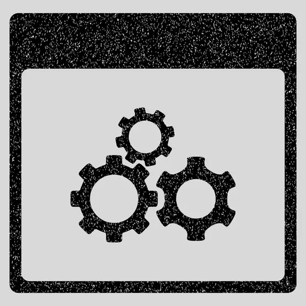 Mekanik vites sayfa grenli doku simgesini takvim