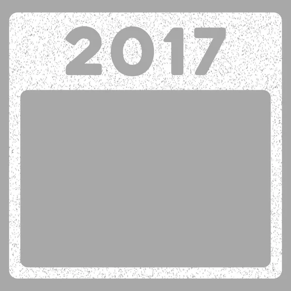 Icona di texture granulosa modello calendario anno 2017 — Vettoriale Stock