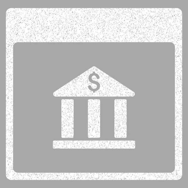 Bank gebouw kalenderpictogram pagina korrelige textuur — Stockvector