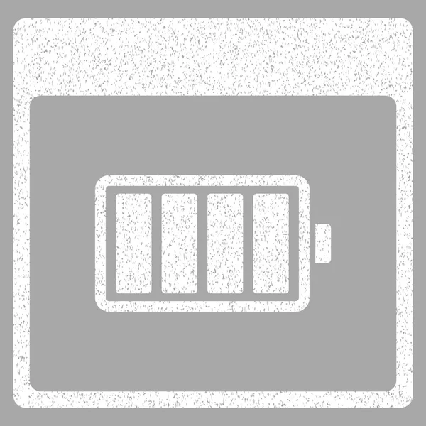 Batterij kalenderpictogram pagina korrelige textuur — Stockvector