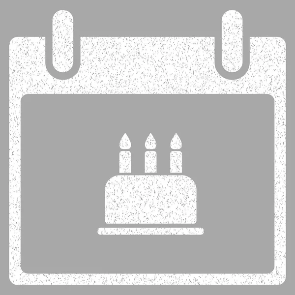 Birthday Cake kalenderikonen dag grynig konsistens — Stock vektor