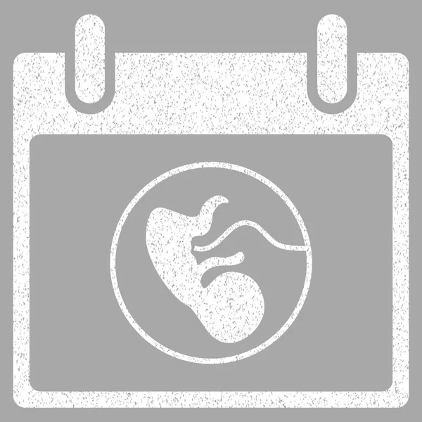 Embrión Calendario Día Grainy Texture Icono — Vector de stock