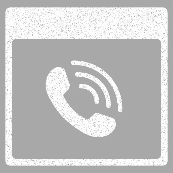 Phone Call Calendar Page Grainy Texture Icon — Stock Vector