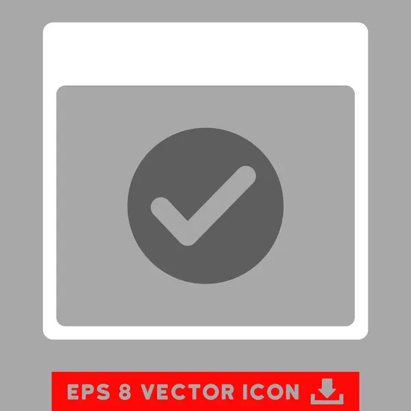 Ok Calendario Día Vector Eps icono — Vector de stock