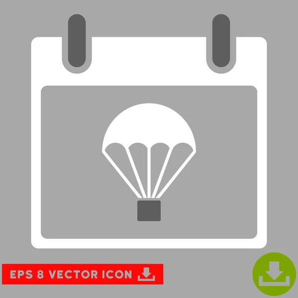 Fallschirm Kalender Tag Vektor eps Symbol — Stockvektor