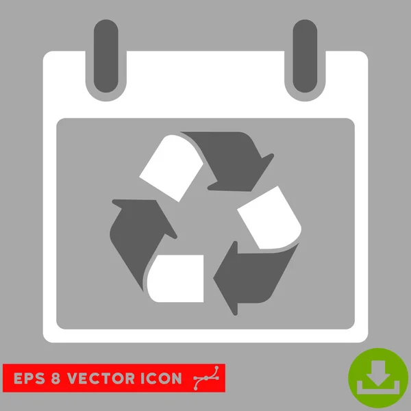 Reciclar Calendario Día Vector Eps icono — Vector de stock