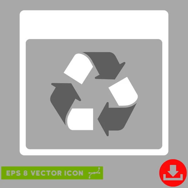 Recycler Calendrier Page vectoriel Eps Icône — Image vectorielle