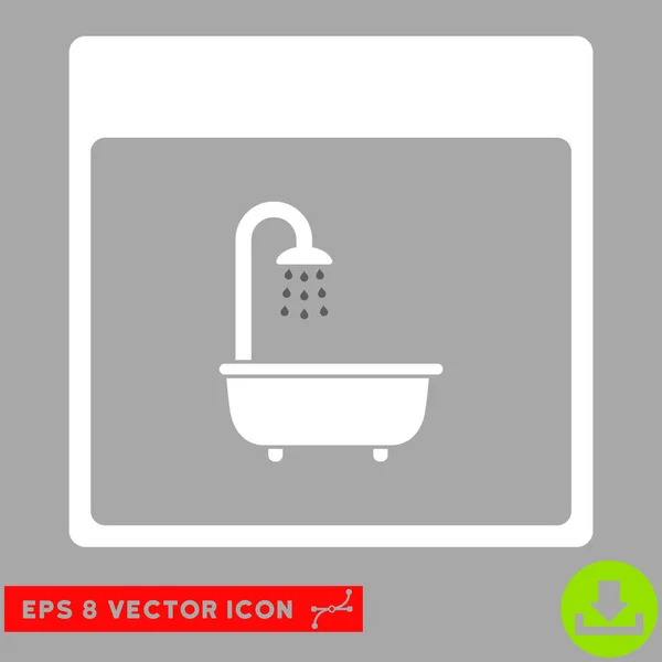Duschbad Kalender Seite Vektor eps Symbol — Stockvektor