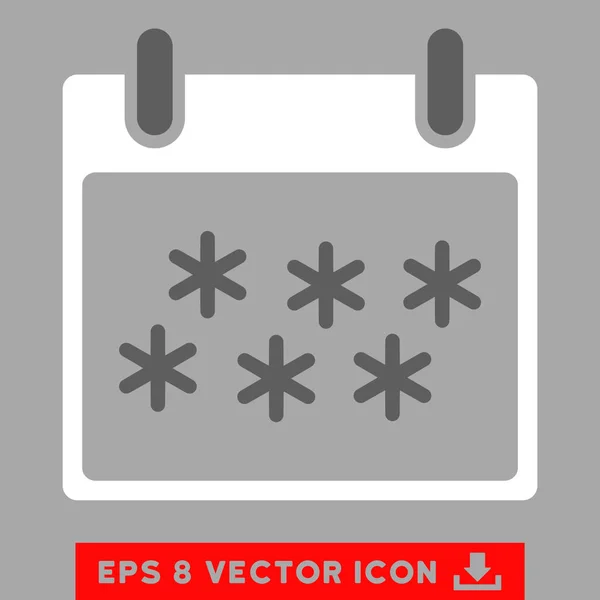 Día del calendario de nieve Vector Eps icono — Vector de stock