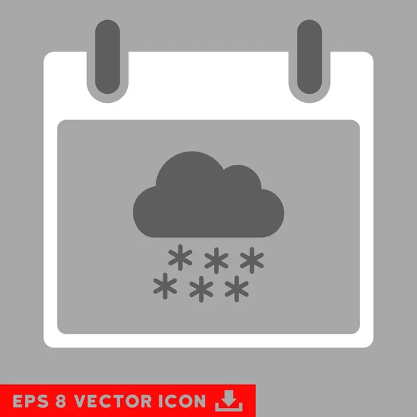 Snow Cloud Calendrier Jour vectoriel Eps Icône — Image vectorielle