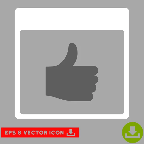 Hüvelykujj-megjelöl naptári oldal vektoros Eps-ikon — Stock Vector