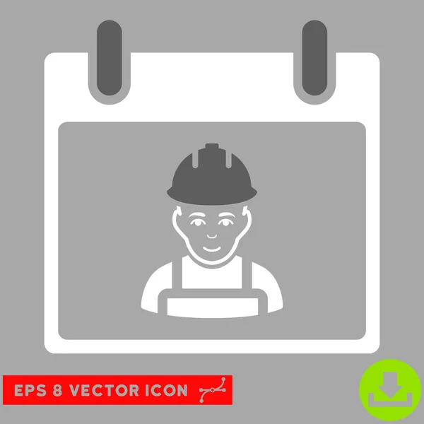 Calendário do trabalhador Dia Vector Eps Ícone — Vetor de Stock