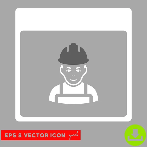 Página del calendario del trabajador Vector Eps icono — Vector de stock