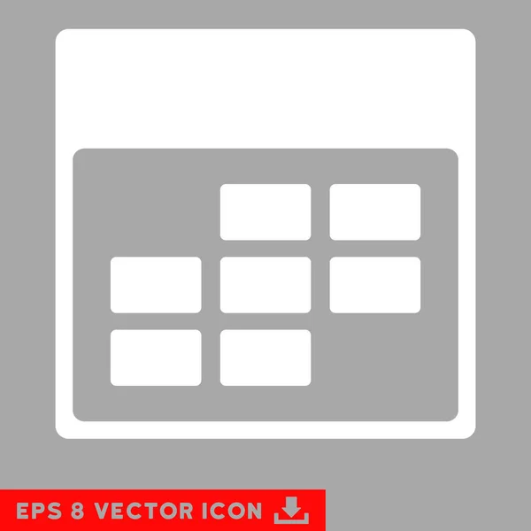 Calendario Mes Cuadrícula Vector Eps Icono — Vector de stock