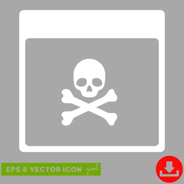 Poison Skull Calendar Page Vector Eps Icon — Stock Vector