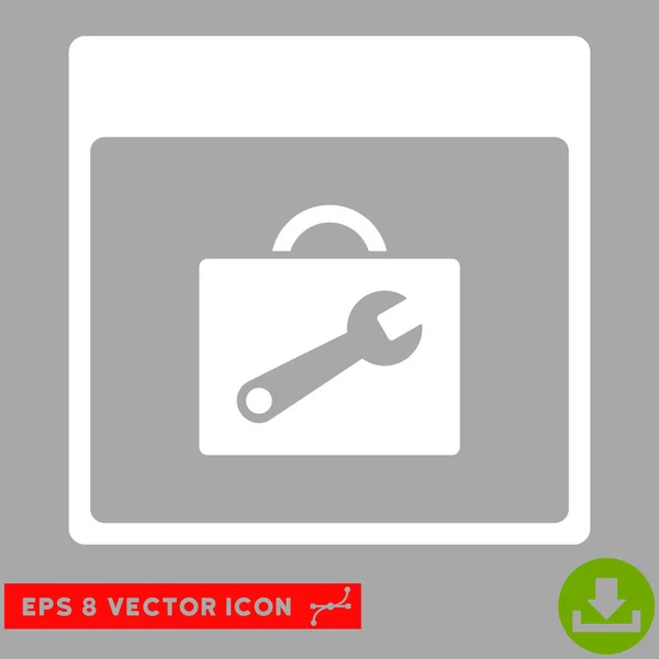 Toolbox Calendar Page Vector Eps Icon — Stock Vector