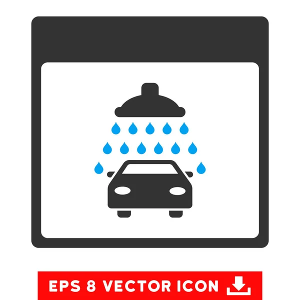 Automóvel chuveiro calendário página vetor Eps ícone — Vetor de Stock