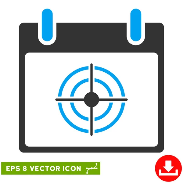 Bullseye Kalender Tag Vektor eps Symbol — Stockvektor