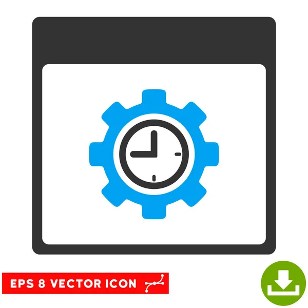 Clock Configuration Gear Calendar Page Vector Eps Icon — Stock Vector