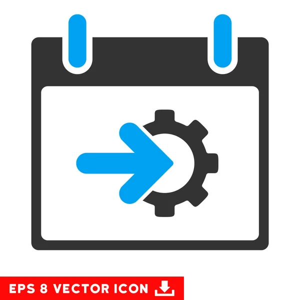 Cog Integration Calendar Day Vector Eps Icon — Stock Vector