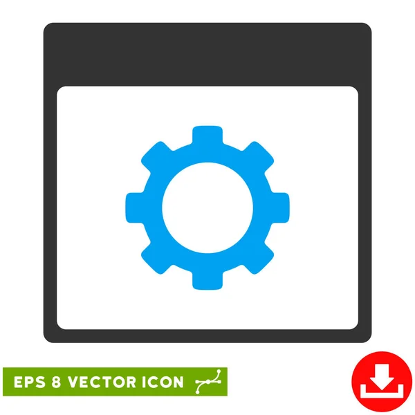 Versnelling opties kalender paginapictogram Vector Eps — Stockvector