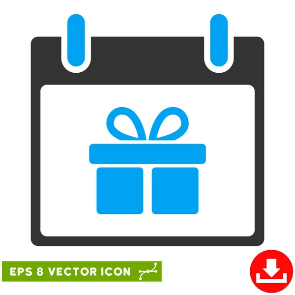 Gift Box Calendar Day Vector Eps Icon — Stock Vector