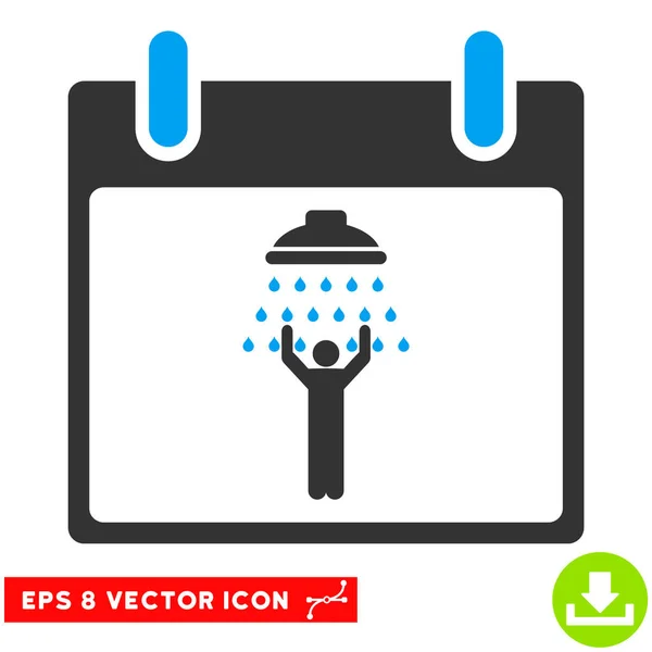 Mann Dusche Kalender Tag Vektor eps Symbol — Stockvektor