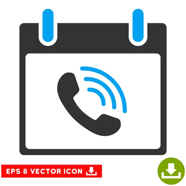 Teléfono de llamada Calendario Día Vector Eps icono — Vector de stock