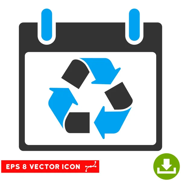 Recycling Kalender Tag Vektor eps Symbol — Stockvektor