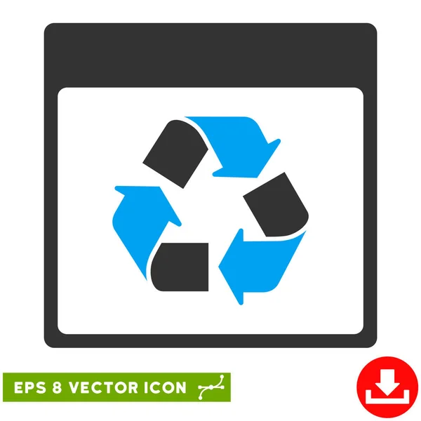 Reciclar página de calendário Vector Eps Icon — Vetor de Stock