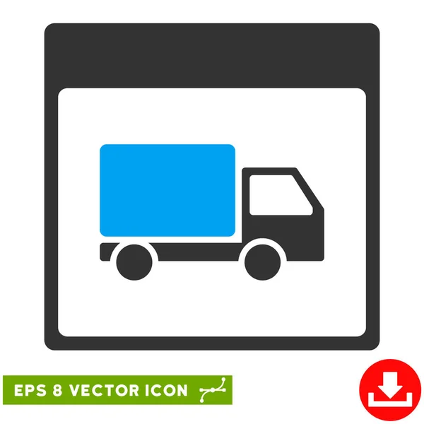 Shipment Truck Calendar Page Vector Eps Icon — Stock Vector