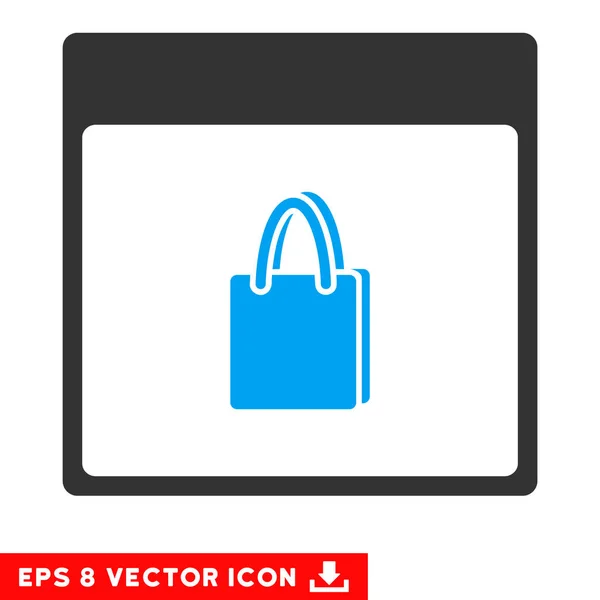 Shopping väska kalenderikonen sidan vektor Eps — Stock vektor
