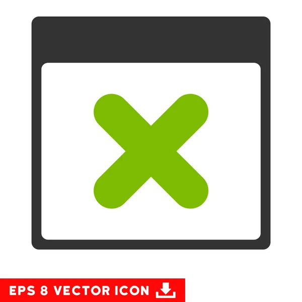 Cancelar Página de Calendário Vector Eps Icon — Vetor de Stock