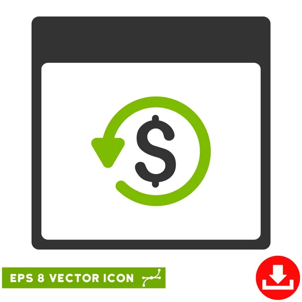 Chargeback Kalenderseite Vektor eps Symbol — Stockvektor