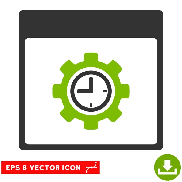 Reloj Configuración engranaje Calendario Página Vector Eps icono — Vector de stock