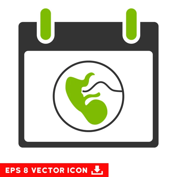 Embryo Kalendertag Vektor eps Symbol — Stockvektor