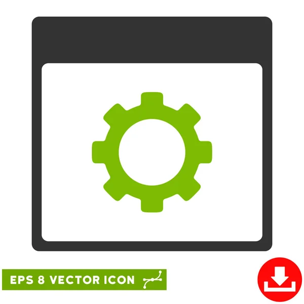 Gear Options Calendar Page Vector Eps Icon — Stock Vector