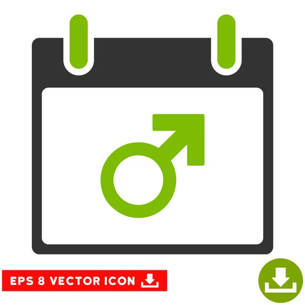Mars Male Symbol Calendar Day Vector Eps Icon — Stock Vector