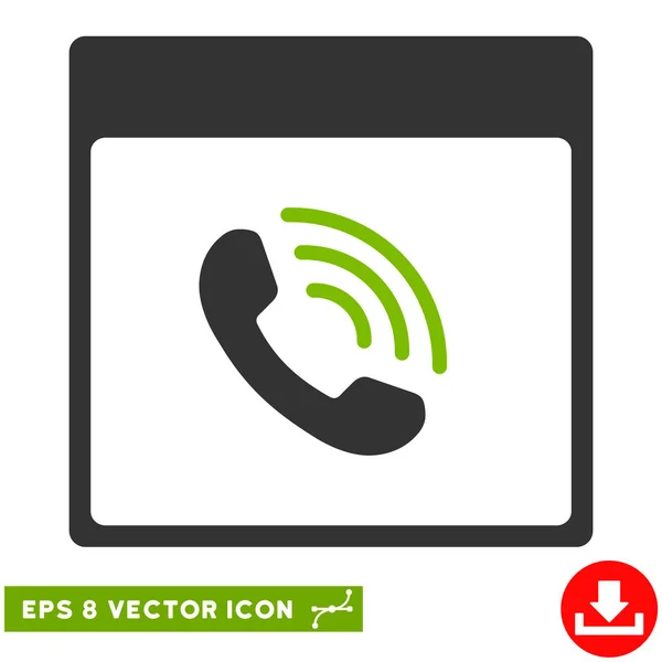 Calendario de llamadas telefónicas Página Vector Eps Icon — Vector de stock