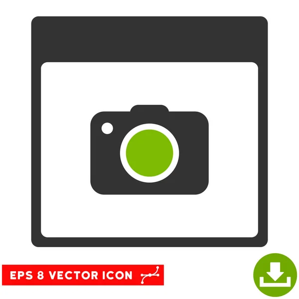 Photo Camera Calendar Page Vector Eps Icon — Stock Vector