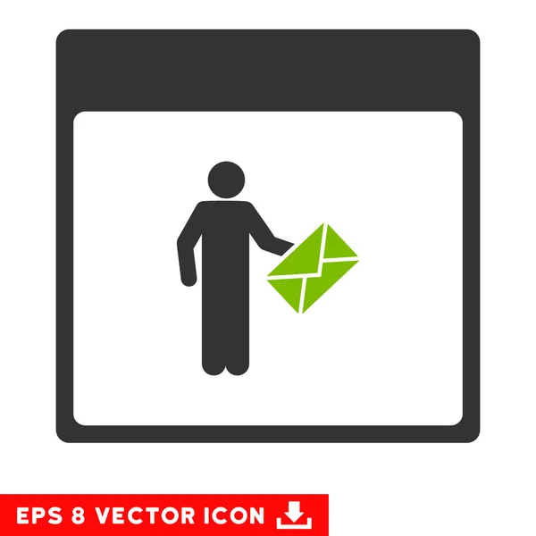 Postmann Kalender Seite Vektor eps Symbol — Stockvektor