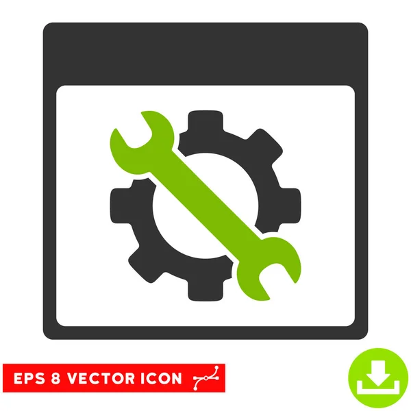 Paramètres Outils Calendrier Page Vector Eps Icon — Image vectorielle
