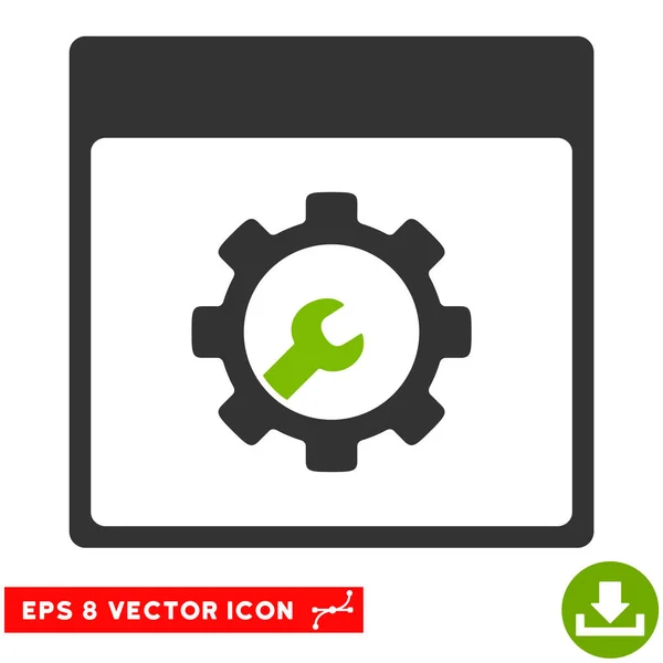 Ferramentas de Configuração Página de Calendário Vector Eps Icon — Vetor de Stock