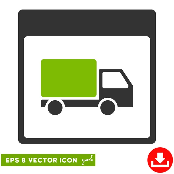 Versand LKW Kalender Seite Vektor eps Symbol — Stockvektor