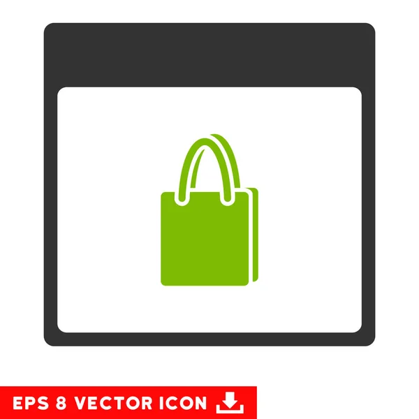 Einkaufstasche Kalenderseite Vektor eps Symbol — Stockvektor