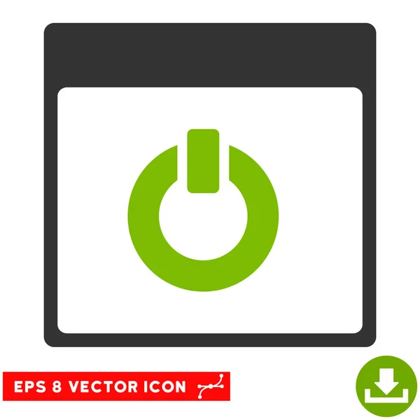 Switch On Calendar Page Vector Eps Icon — Stock Vector
