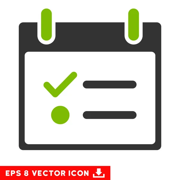 Lista Todo Calendário Dia Vector Eps Ícone — Vetor de Stock
