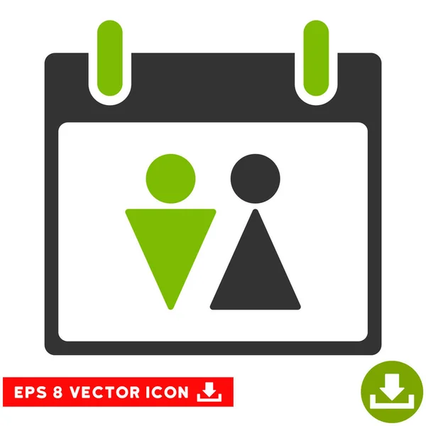 Calendrier des toilettes jour vectoriel Eps icône — Image vectorielle
