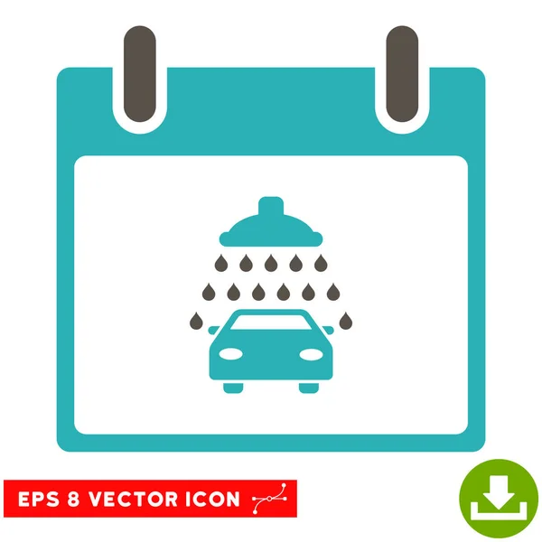 Auto Dusche Kalender Tag Vektor eps Symbol — Stockvektor